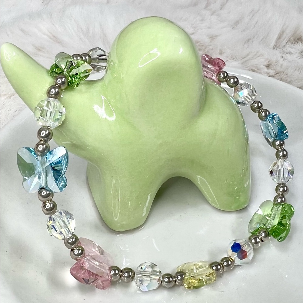 Swarovski crystal with sterling silver beads